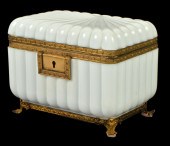 FRENCH 19TH C. WHITE OPALINE G