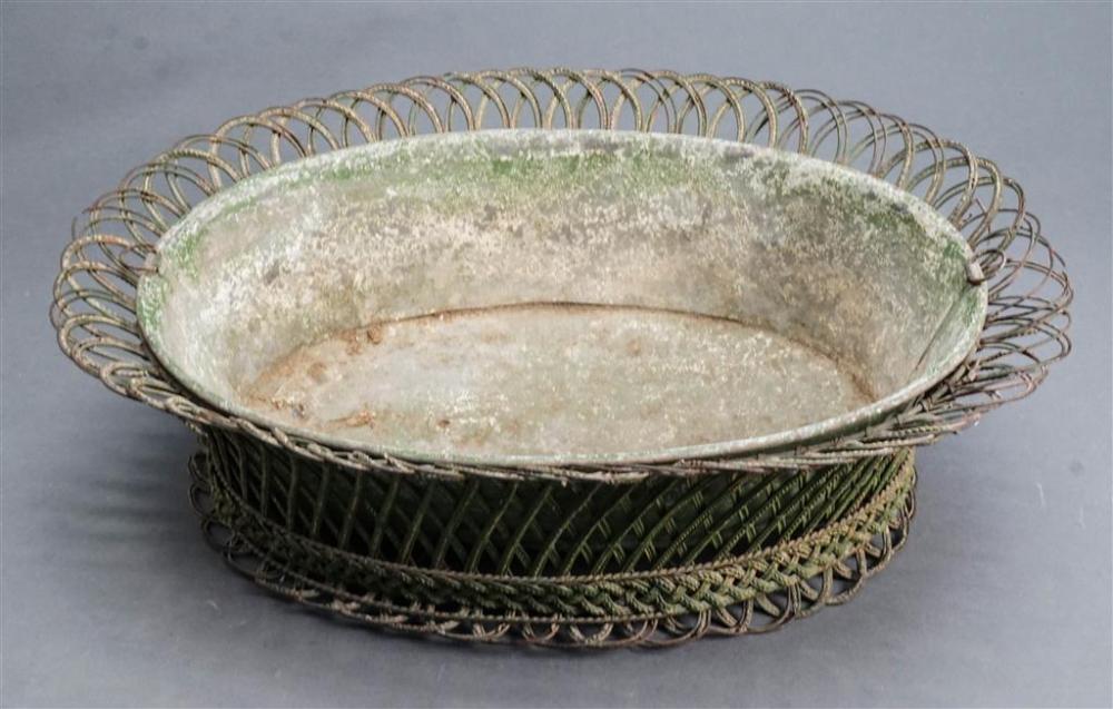 FRENCH 19TH CENTURY OVAL WIRE AND