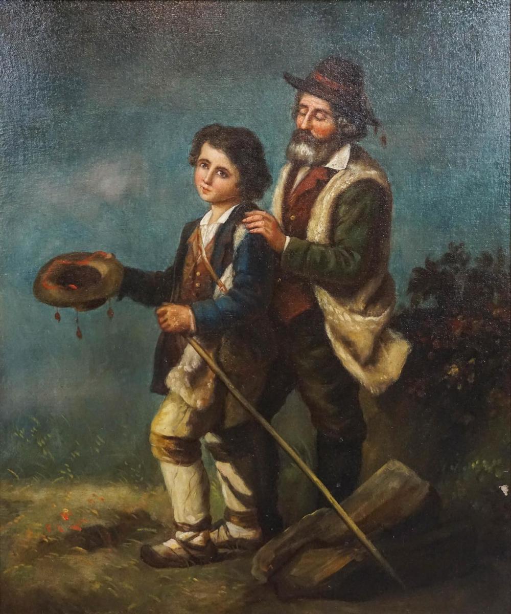 (FRENCH, 19TH CENTURY) PEASANTS OIL