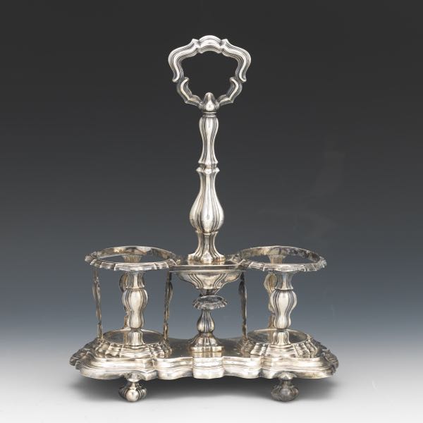 FRENCH 950 SILVER CRUET HOLDER 12