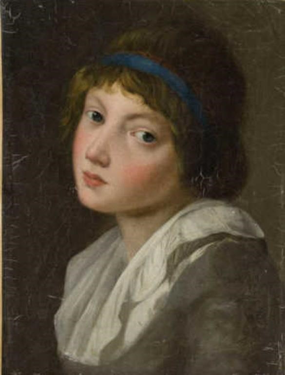 FRENCH ACADEMY, PORTRAIT OF GIRL,