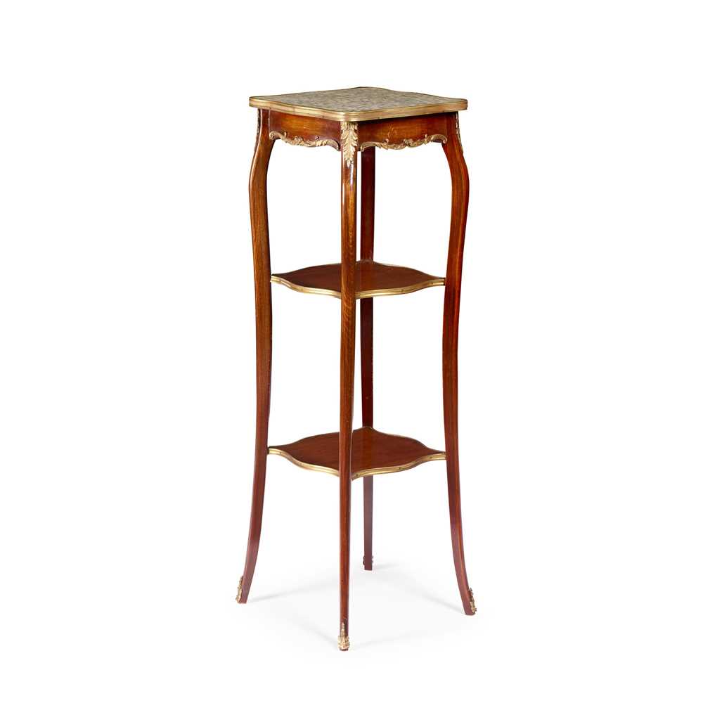 FRENCH ACAJOU MARBLE TOPPED AND