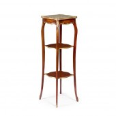 FRENCH ACAJOU MARBLE TOPPED AN