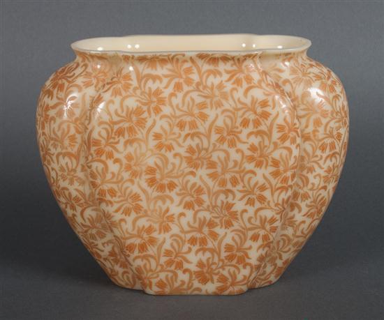 French acid etched glass vase
