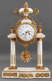 FRENCH ALABASTER AND BRASS POR