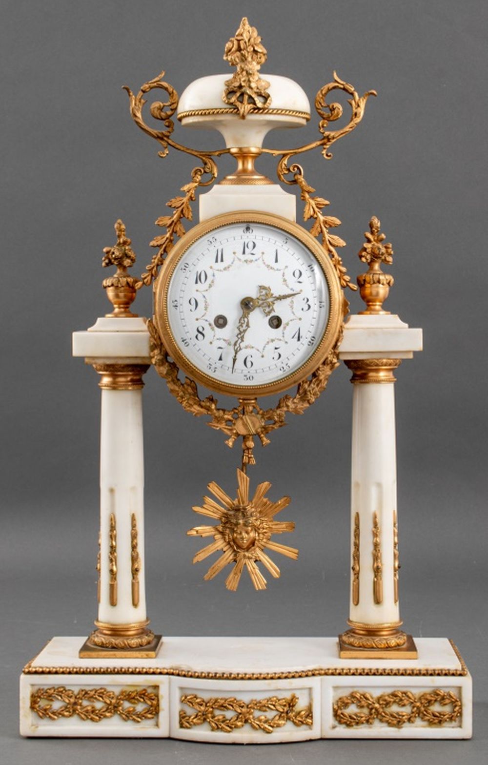 FRENCH ALABASTER AND BRASS