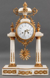 FRENCH ALABASTER AND BRASS POR