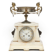 FRENCH ALABASTER AND BRONZE EG