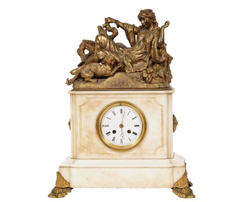 French alabaster and gilt metal