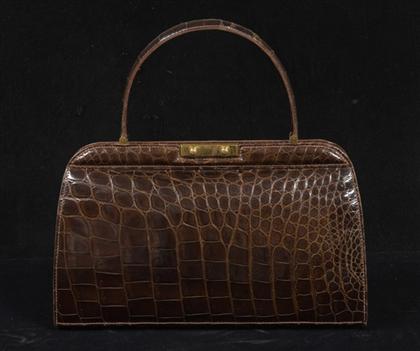 French alligator handbag    1960s