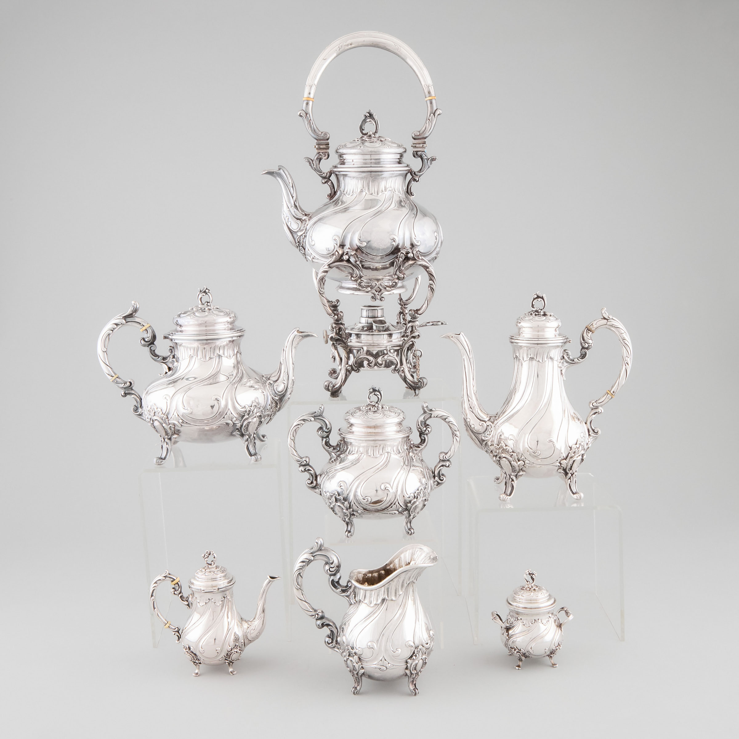 French and Italian Silver Tea and