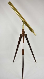 FRENCH ANTIQUE BRASS TELESCOPE
