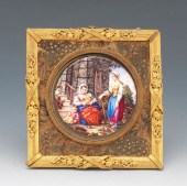 FRENCH ANTIQUE ENAMEL ON COPPE