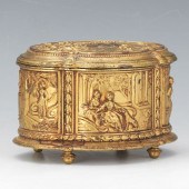 FRENCH ANTIQUE GILT BRONZE SCE