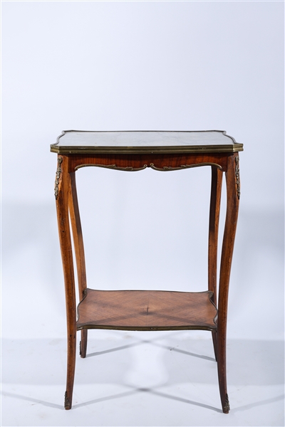 French antique marble-topped end