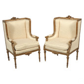 FRENCH ANTIQUE PAIR OF GILT WO