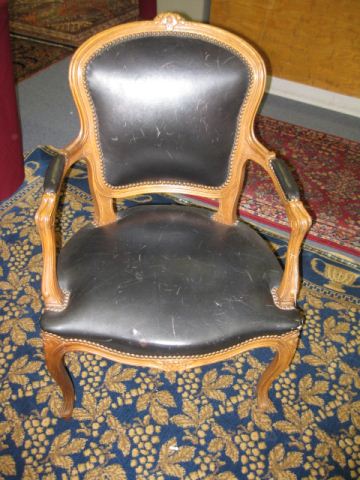French Arm Chair carved black