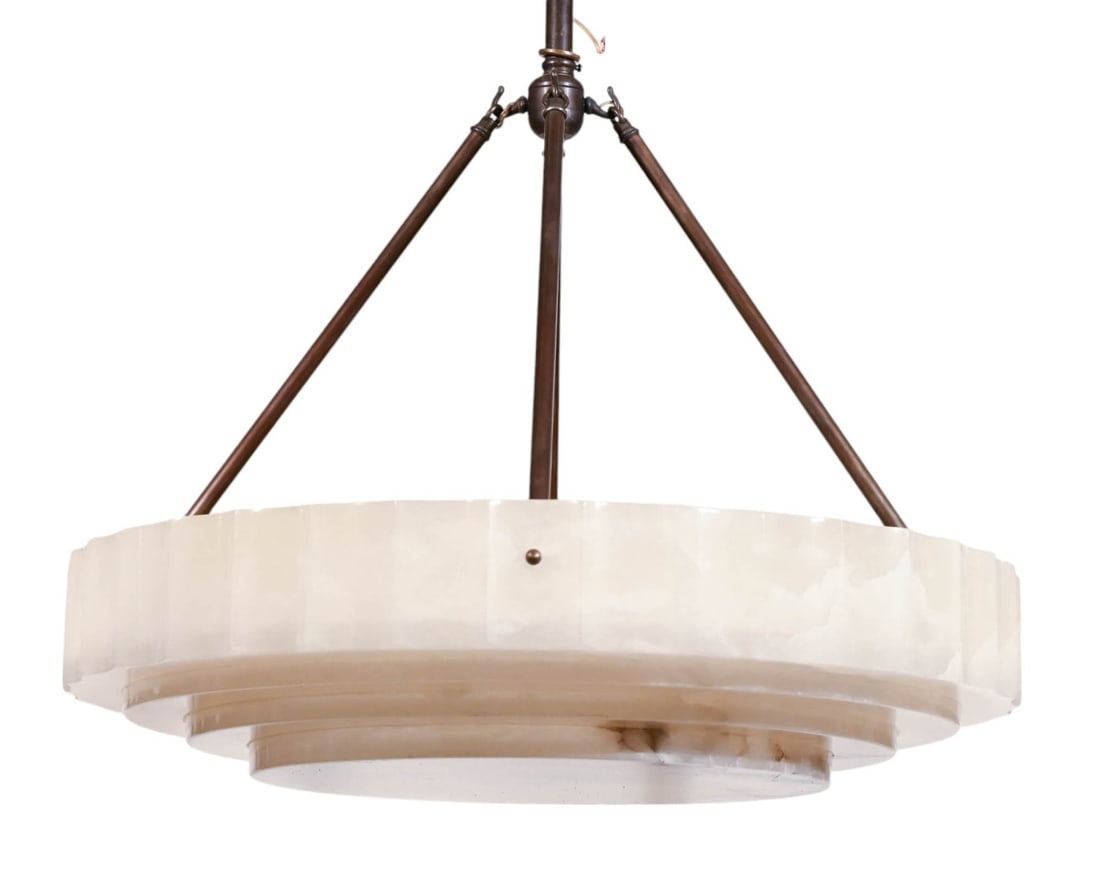 FRENCH ART DECO ALABASTER HANGING