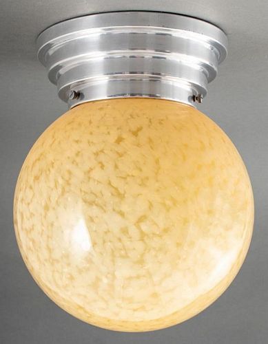 FRENCH ART DECO ALUMINUM GLASS