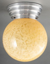 FRENCH ART DECO ALUMINUM GLASS