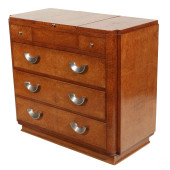 FRENCH ART DECO AMBOYNA BURLWO