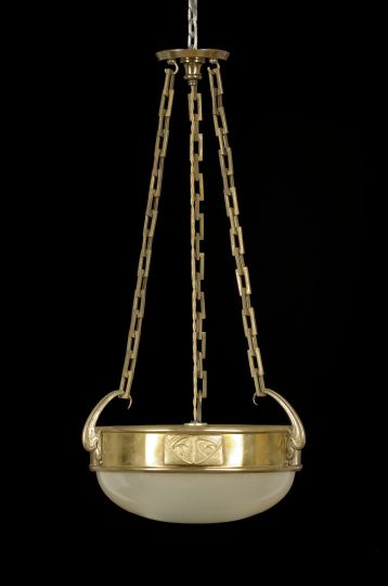 French Art Deco Brass and Reeded