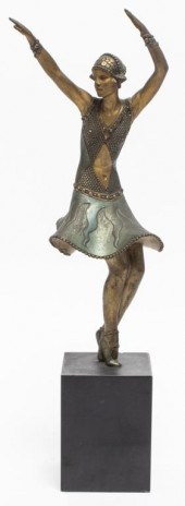 FRENCH ART DECO BRONZE DANCER