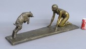French Art Deco bronze signed