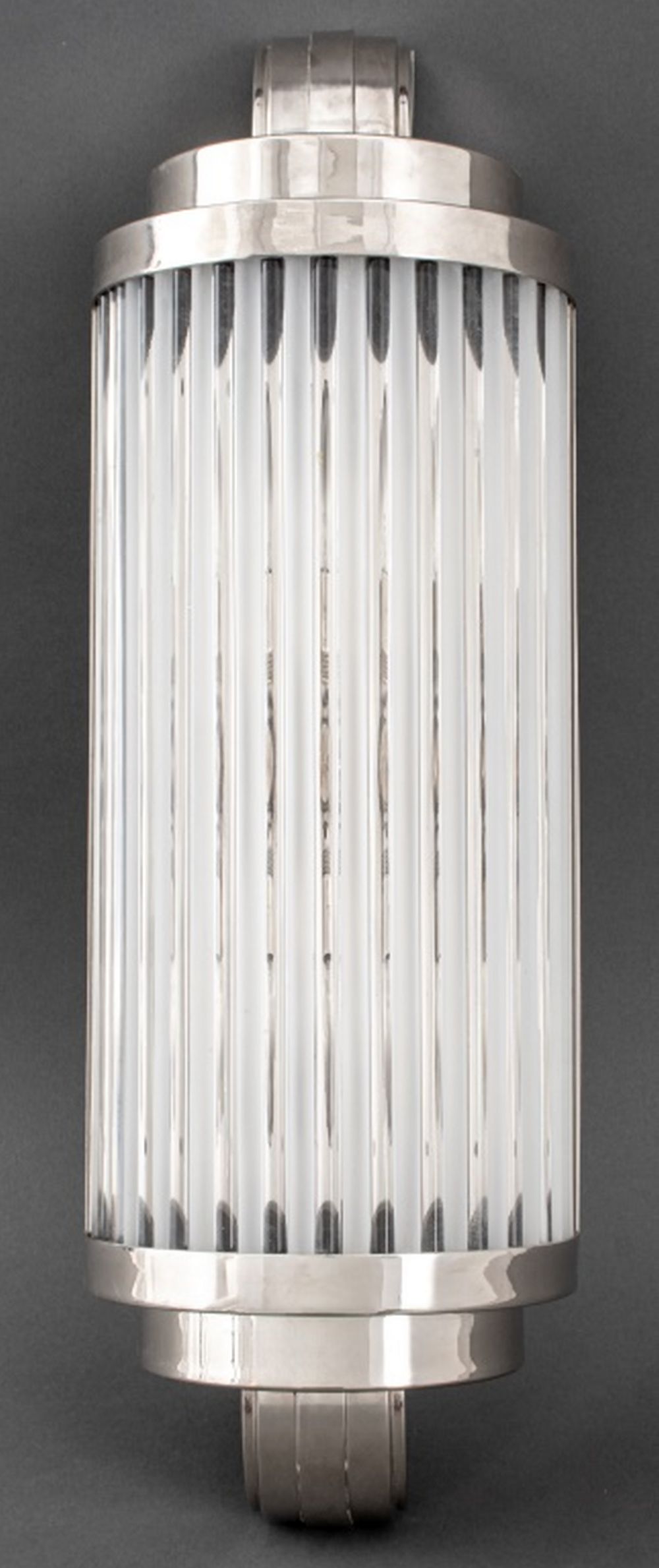 FRENCH ART DECO CHROME AND GLASS