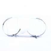 FRENCH ART DECO CHROME DEMI-LU