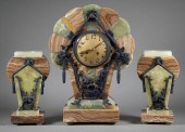 FRENCH ART DECO CLOCK SETArt D