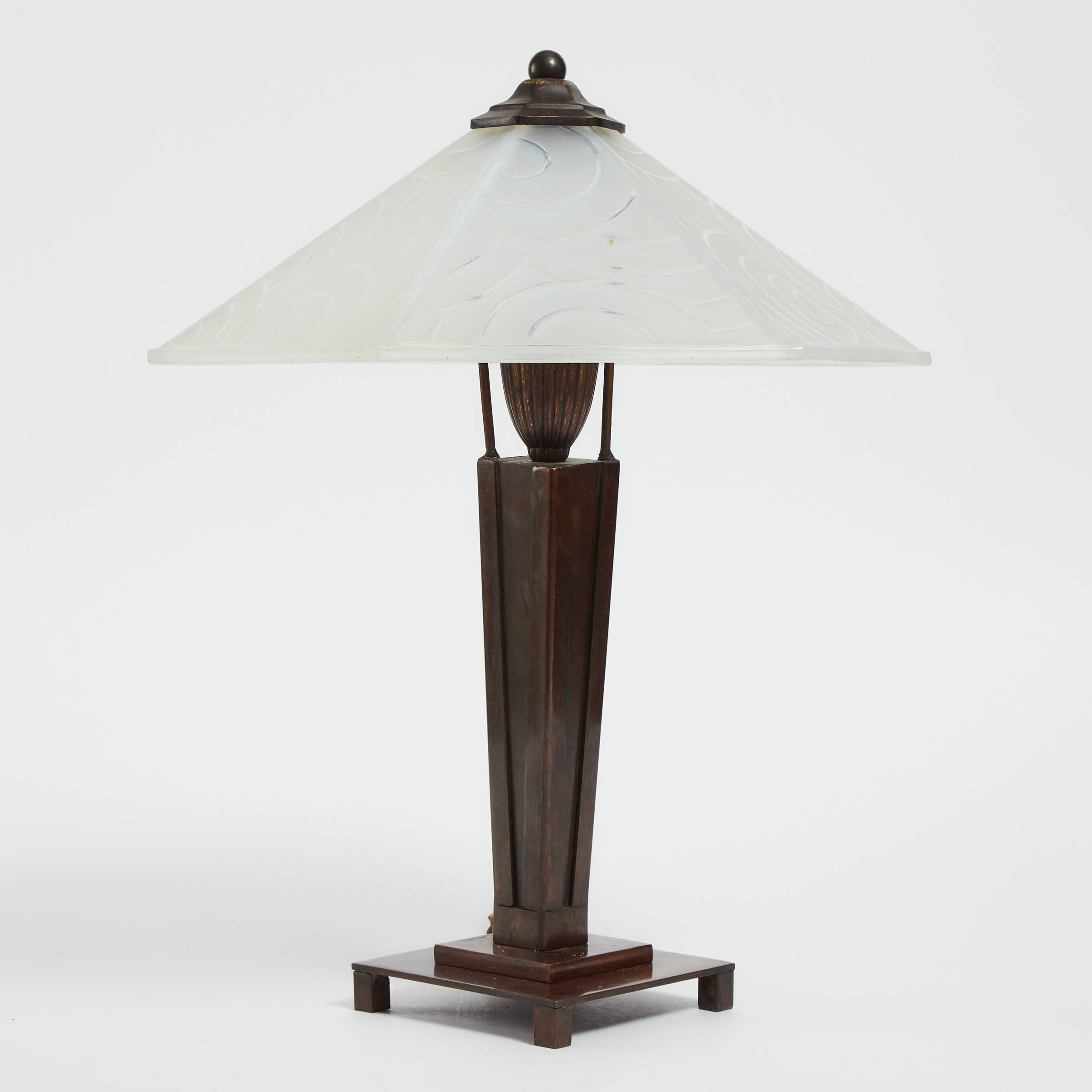 French Art Deco Etched Glass and