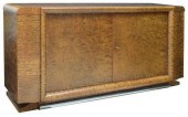 FRENCH ART DECO FIGURED WOOD S