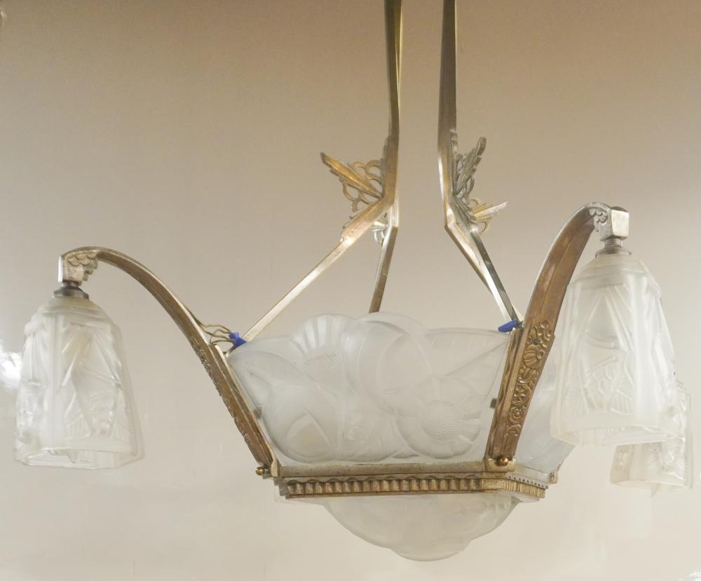 FRENCH ART DECO FROSTED GLASS