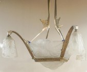 FRENCH ART DECO FROSTED GLASS