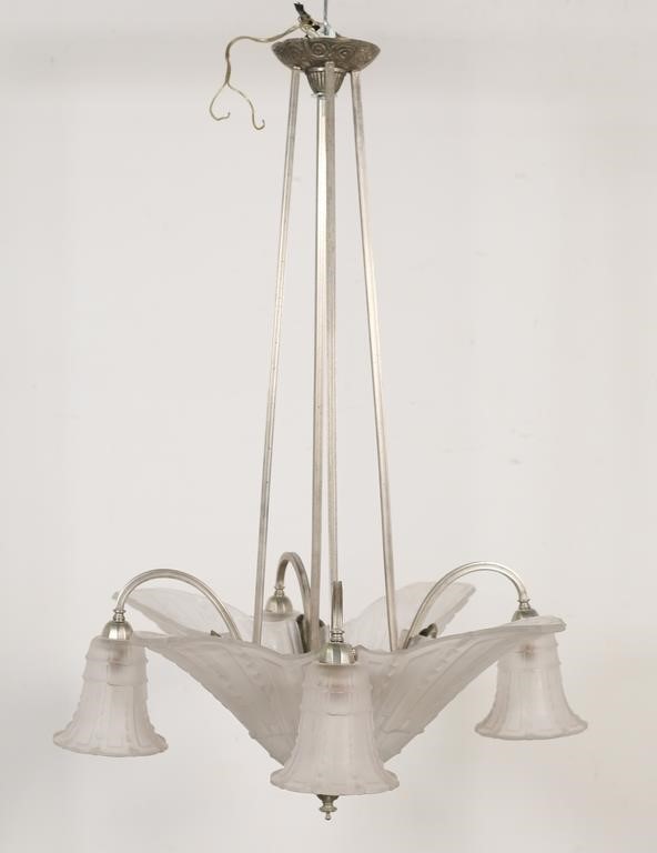 FRENCH ART DECO FROSTED GLASS