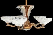 FRENCH ART DECO FROSTED ICE GL