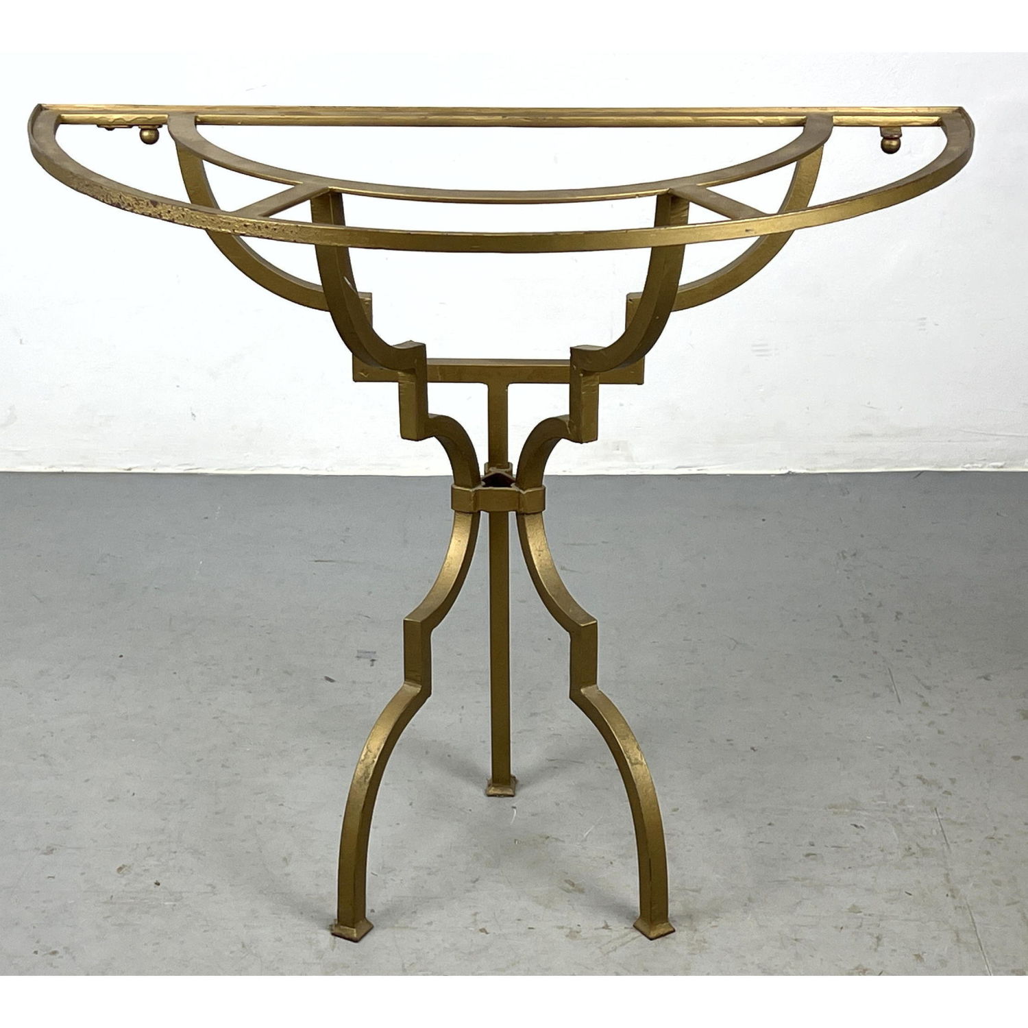 French Art Deco Gilt iron console