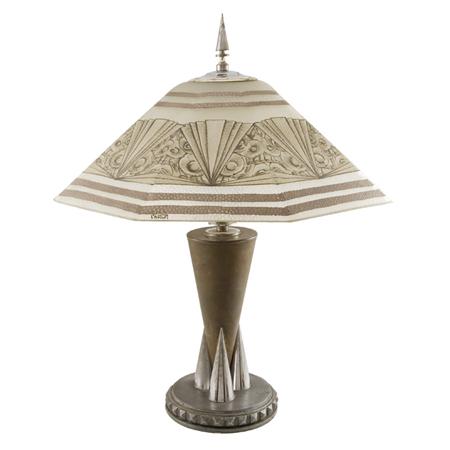 French Art Deco Glass and Metal