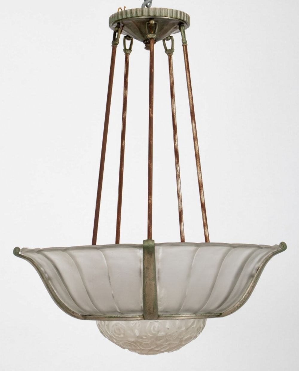 FRENCH ART DECO GLASS PENDANT