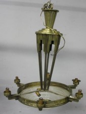 French Art Deco Leleu Chandeli