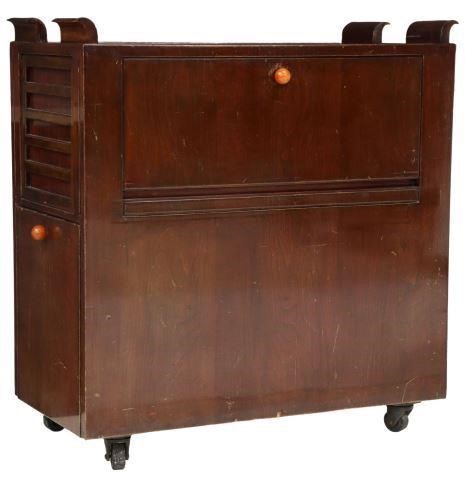 FRENCH ART DECO MAHOGANY BAR CART