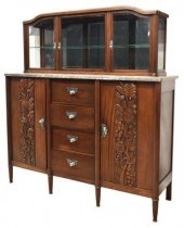 FRENCH ART DECO MAHOGANY DISPL