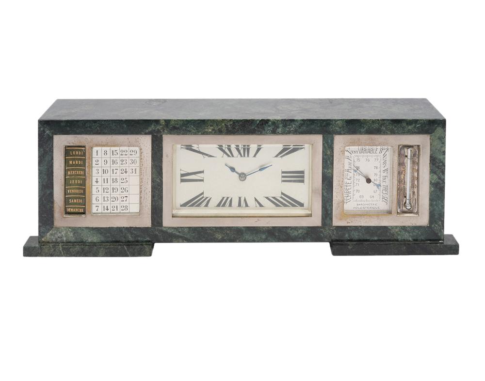 FRENCH ART DECO MARBLE DESK CLOCK