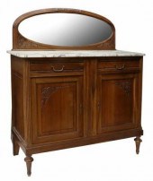 FRENCH ART DECO MARBLE-TOP WAL