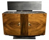 FRENCH ART DECO MIRRORED MARBL