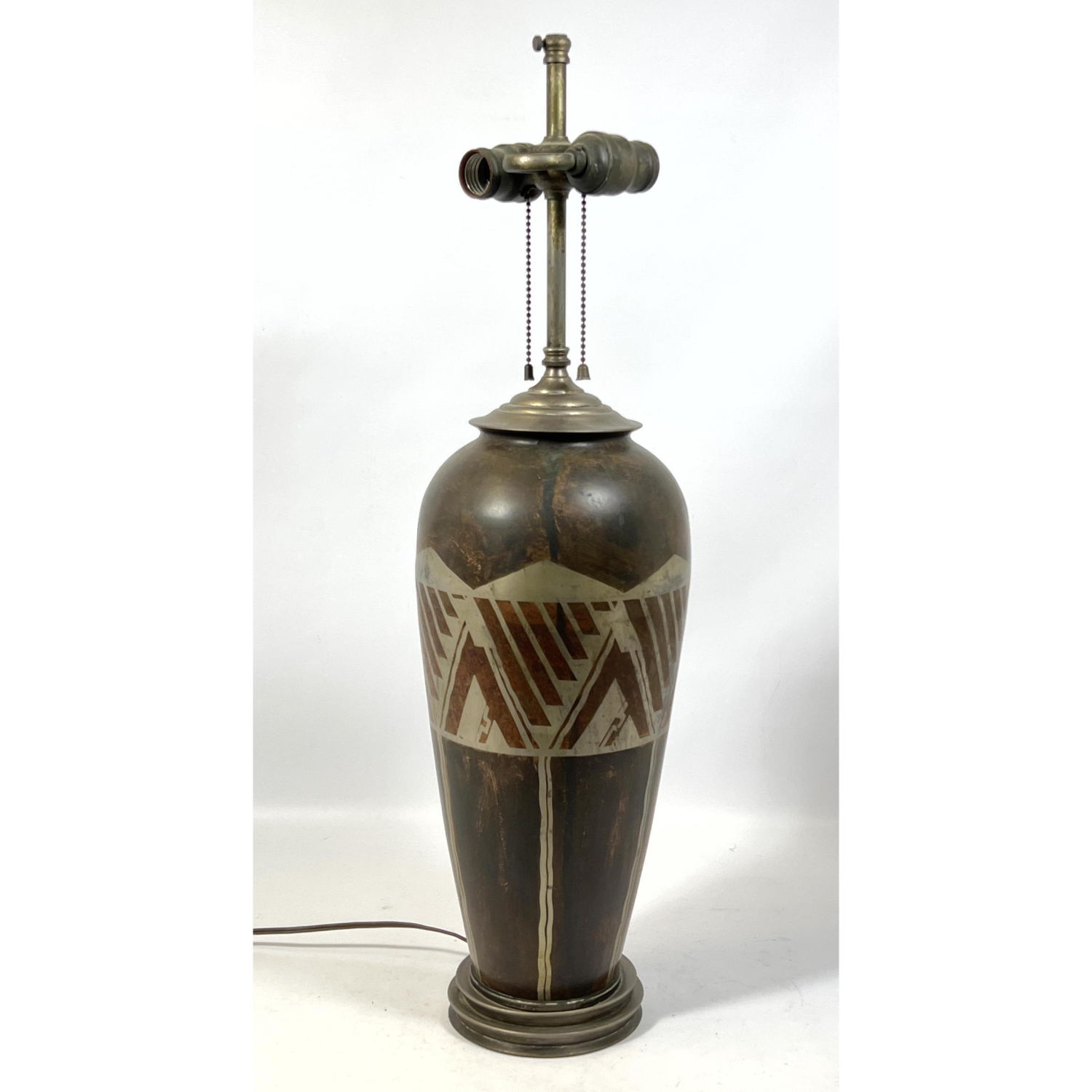 French Art Deco Mixed Metal Table