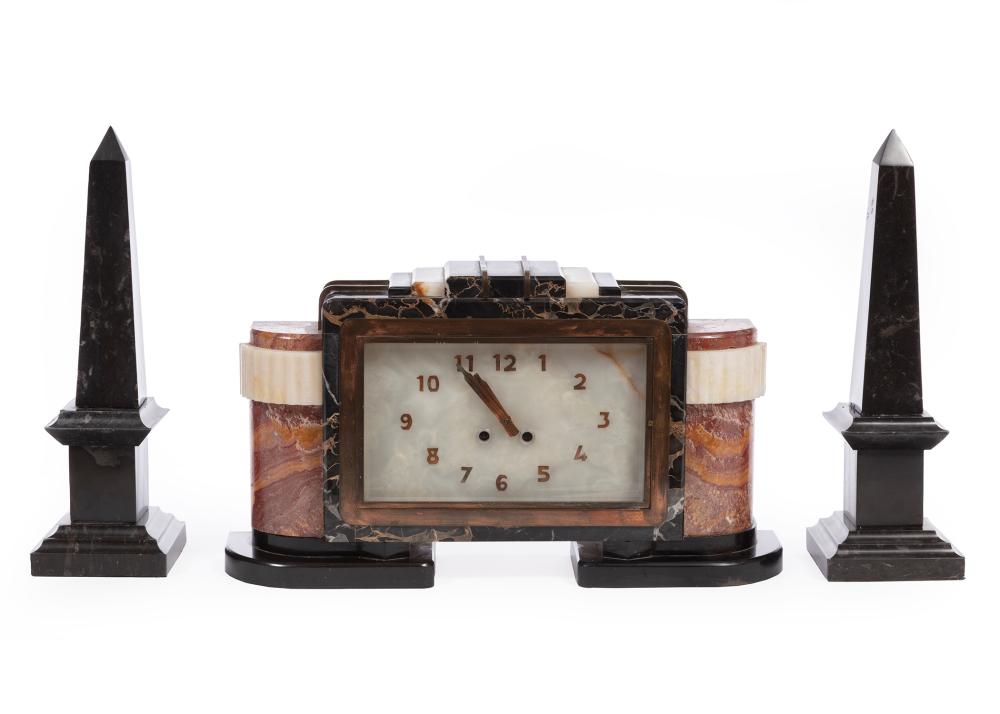 FRENCH ART DECO ONYX, MARBLE