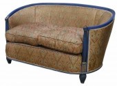 FRENCH ART DECO PAINTED CURVED