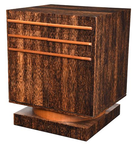 FRENCH ART DECO PALMWOOD BAR